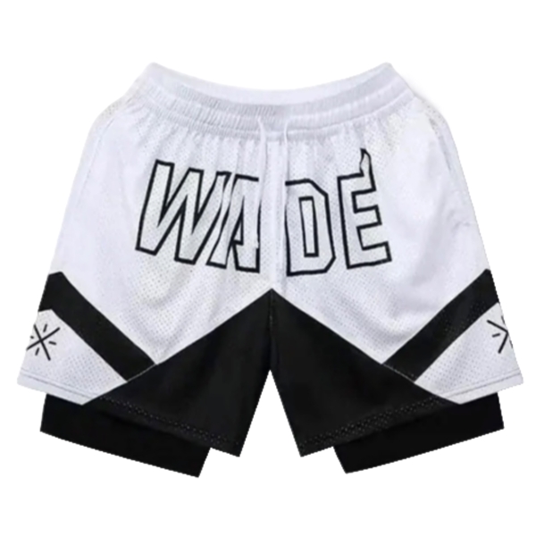 Двойные баскетбольные шорты WADE White Black
